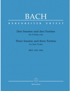 Sonates et Partitas pour violon solo BWV 1001-1006 - J.S. Bach, nouvelle édition 2024 révisée et augmentée (BA5256)