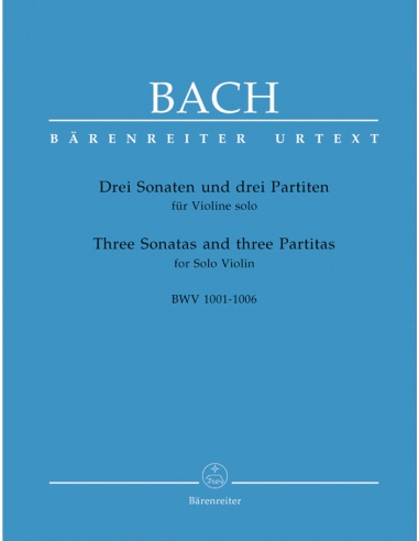 Sonates et Partitas pour violon solo BWV 1001-1006 - J.S. Bach, nouvelle édition 2024 révisée et augmentée (BA5256)
