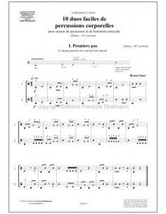 Dix duos faciles de percussions corporelles, Bruno Giner. Partition. 2