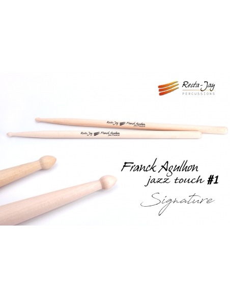Baguettes de caisse-claire batterie - Jazz Touch 1 Signature Franck Agulhon - Erable - Resta-Jay perucssions