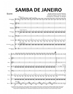 Samba de Janeiro - arrangement pour ensemble de percussions, par Christoph Von Bergen - HITS in PERCUSSION 2