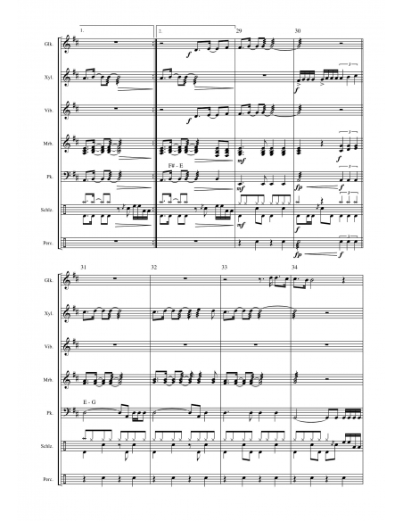 Dancing Queen - arr. Daniel Maggi - HITS IN PERCUSSION music sheet for percussion ensemble