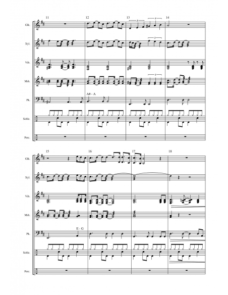 Dancing Queen - arr. Daniel Maggi - HITS IN PERCUSSION music sheet for percussion ensemble
