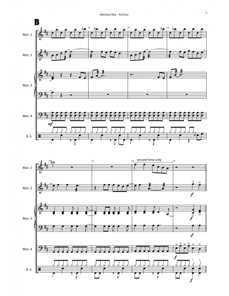 Mamma Mia - arr. Lukas Rechsteiner - HITS IN PERCUSSION