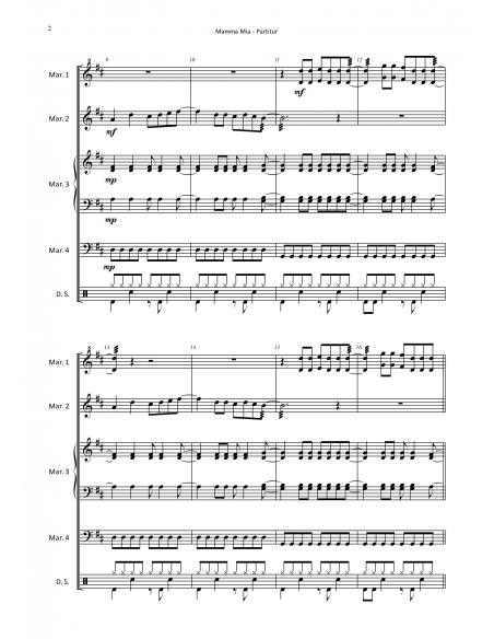 Mamma Mia - arr. Lukas Rechsteiner - HITS IN PERCUSSION