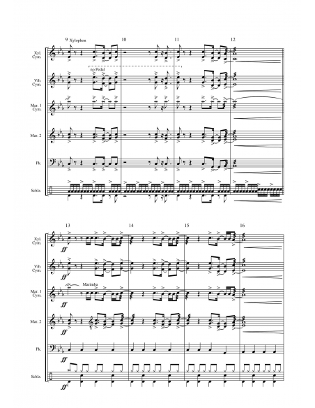 Eye of the Tiger - arr. Daniel Maggi - HITS IN PERCUSSION score and separate parts for  percussion ensemble.