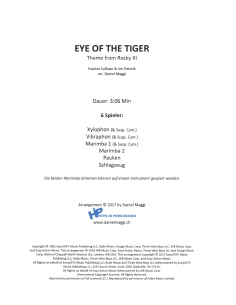 Eye of the Tiger - arr. Daniel Maggi - HITS IN PERCUSSION partition pour ensemble de percussions 2
