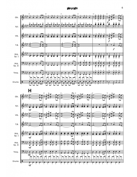 Viva La Vida - arr. Christoph Von Bergen - HITS IN PERCUSSION partition pour ensemble de percussions