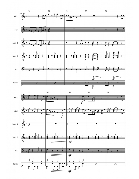 In the Summertime - arr. Daniel Maggi - HITS IN PERCUSSION. Partition pour ensemble de percussions.