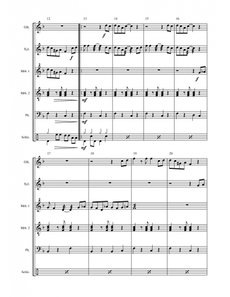 In the Summertime - arr. Daniel Maggi - HITS IN PERCUSSION. Partition pour ensemble de percussions.