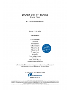 Locked out of heaven, arr. C.Von Bergen. Partition, ensemble de percussion HITS in PERCUSSION 2