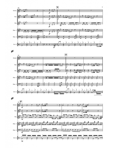 Take me out - arr. Sylvain Andrey - HITS in PERCUSSION. Music sheet and score for percussion ensemble.