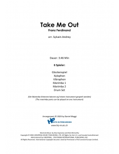 Take me out - arr. Sylvain Andrey - HITS in PERCUSSION. Music sheet and score for percussion ensemble. 2