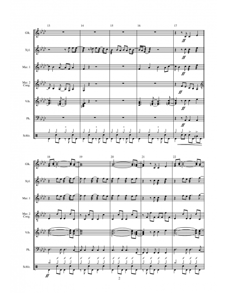 Happy. Pharrell Williams arr. Daniel Maggi. Partition pour ensemble. HIP Hits in Percussion.