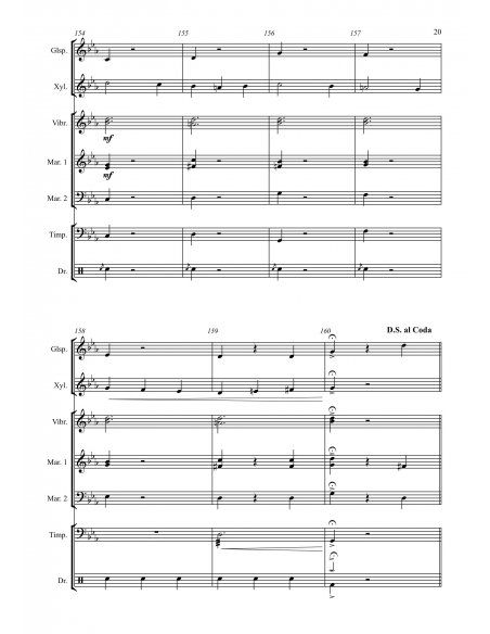 Merry go round of life, Joe Hisaishi, arr. Florian Kirchner, Hits in Percussion. Music sheet.