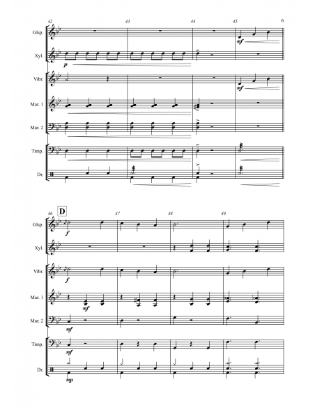 Merry go round of life, Joe Hisaishi, arr. Florian Kirchner, Hits in Percussion. Music sheet.