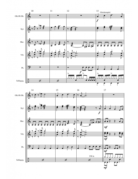 Smoke on the water - Deep Purple - arranged by Daniel Maggi. Score and separate parts for percussion ensemble. HIP.