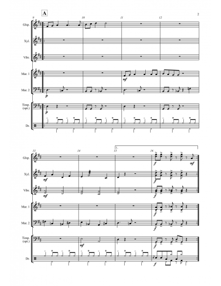 Santa Claus is coming to town - arr. Florian Kirchner - HITS in PERCUSSION. Partition pour ensemble de percussions.