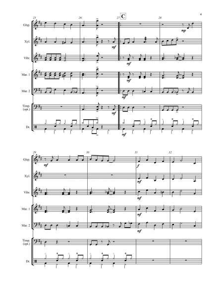 Santa Claus is coming to town - arr. Florian Kirchner - HITS in PERCUSSION. Partition pour ensemble de percussions.