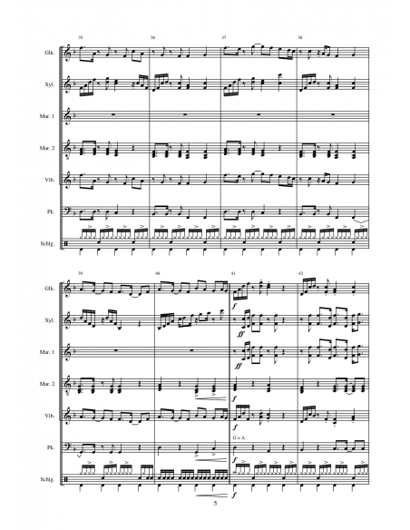 Rather Be, arr. Daniel Maggi, score for percussion ensemble, Hits in Percussion, HIP