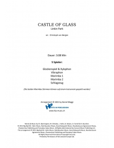 Castle of glass - arr. Christoph Von Bergen - HITS in PERCUSSION. Partition pour ensemble de percussions. 2
