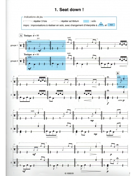 Sur un autre rythme - 12 pièces de polyrythmies corporelles - Béatrice Répécaud.