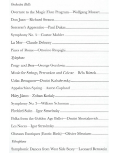 Symphonic repertoire for keyboard percussion. Jack Van Geem. 2
