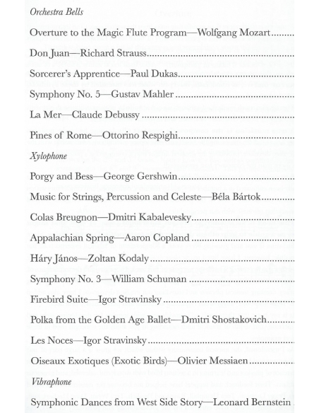 Symphonic repertoire for keyboard percussion - Jack VAN GEEM