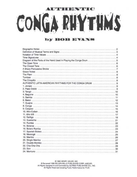 Authentic conga rhythms - Bob EVANS