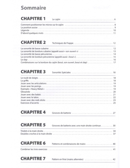 Les bases du Cajon, de Matthias PHILIPZEN