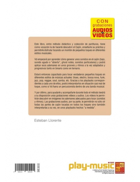 Cajon Método & songbook - Espagnol - Esteban LLORENTE