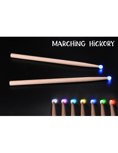 Baguettes de Tambour - Marching LUMINEUSES finition bois