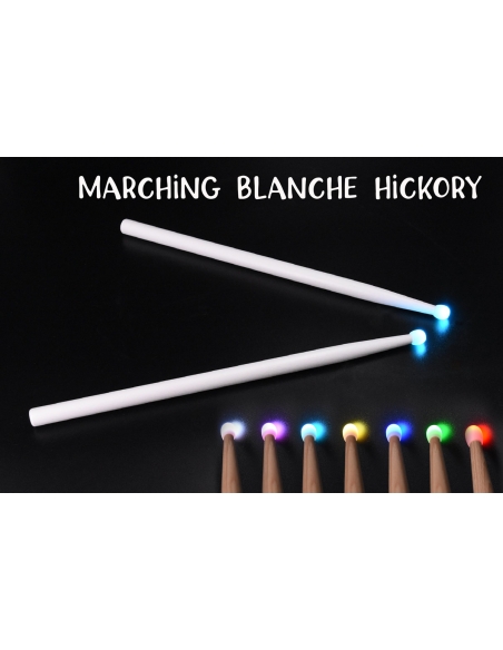 Baguettes de Tambour - Marching LUMINEUSES finition blanche