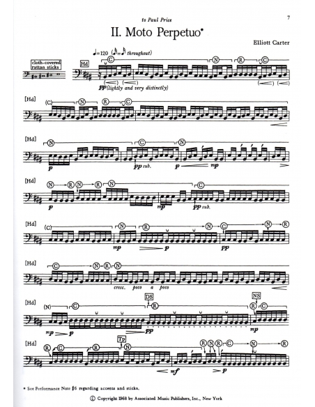 Eight Pieces for four timpani - Elliott CARTER